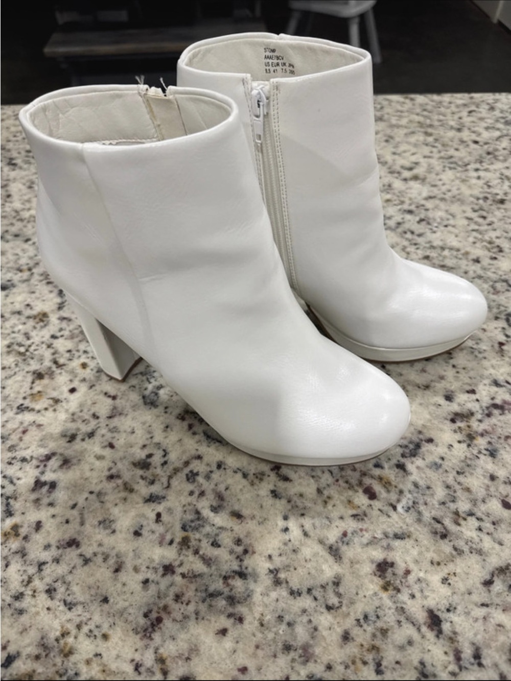 Dream Pairs White Platform Ankle Boots